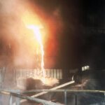 Molten metal pouring in factory