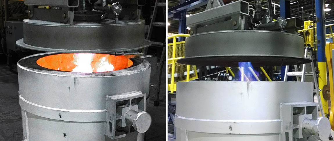 High-temperature furnace in operation