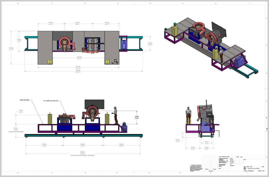 Industrial equipment design schematic