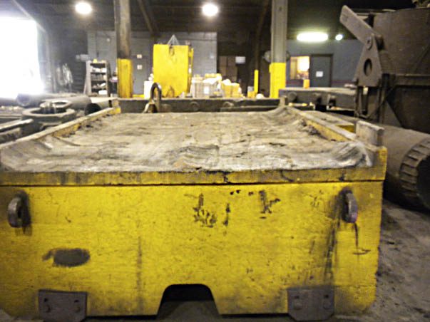 Heavy-duty platform cart in workshop